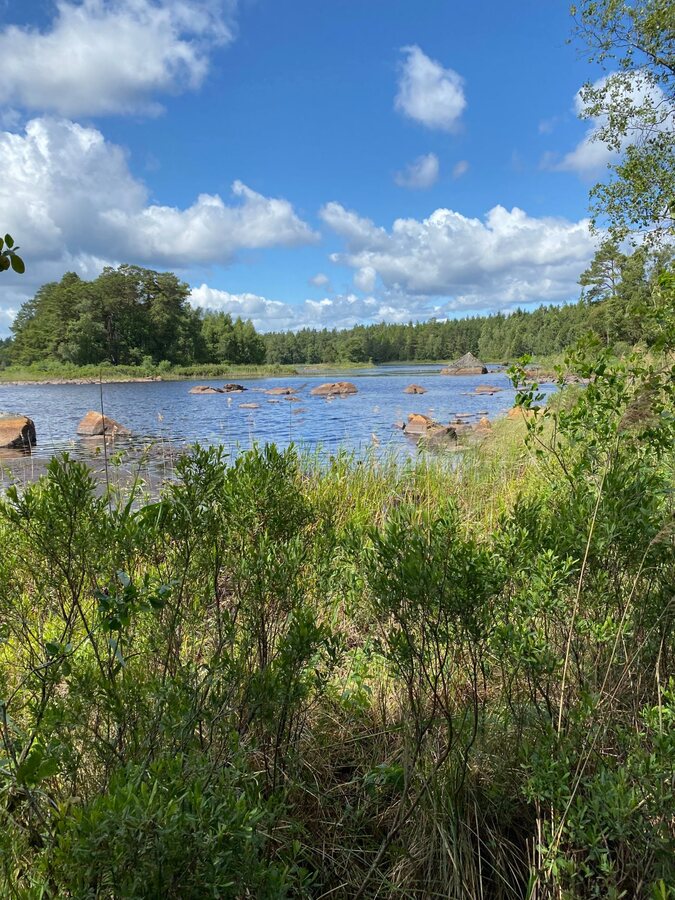Der See am Retreat-Haus bei Tageslicht